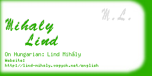 mihaly lind business card